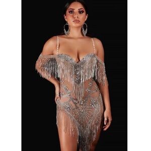 Custom rhinestone dress